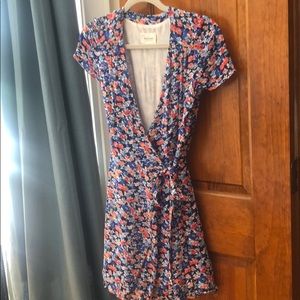 Sezane Floral Wrap Dress
